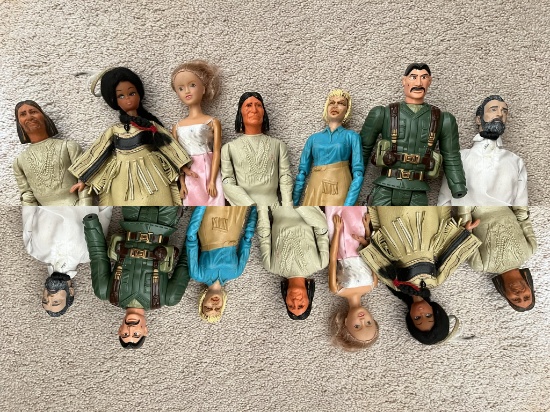Contents of Bin: Assorted Dolls & Doll Clothing