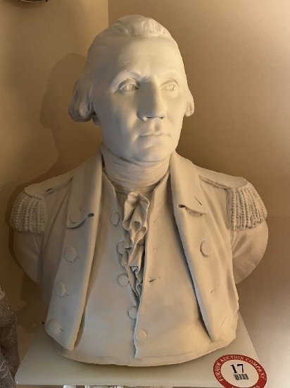 Cast Bust of George Washington on Custom Pedestal
