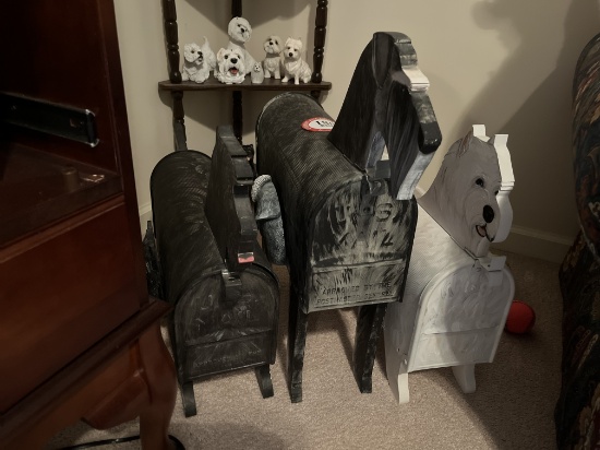 3 Craft Mailboxes with Dog Motif