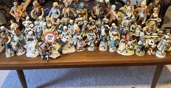 Collection of Approx. 46 Glass/Porcelain Figurines, Country/Victorian