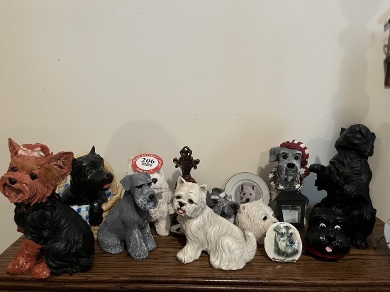 (3) Decorative Dog Motif Figurines & Decor