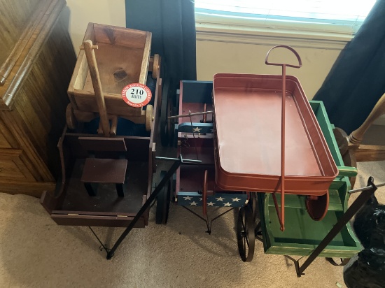 Collection of 5 Doll Wagons