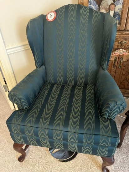 Upholstered Wing Back Arm Chair