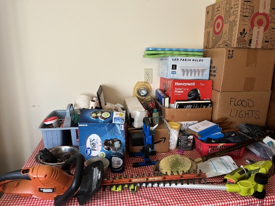 Remaining Contents of Garage, Lawn Equipment, Holiday Decorations & more