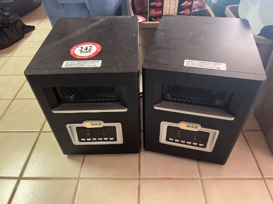 Two Soleil Electric Space Heaters
