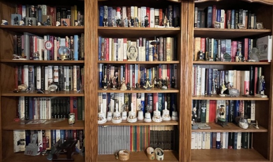 Assorted Books, Historical Accounts, Presidential Figurines, Presidential Bells, etc.
