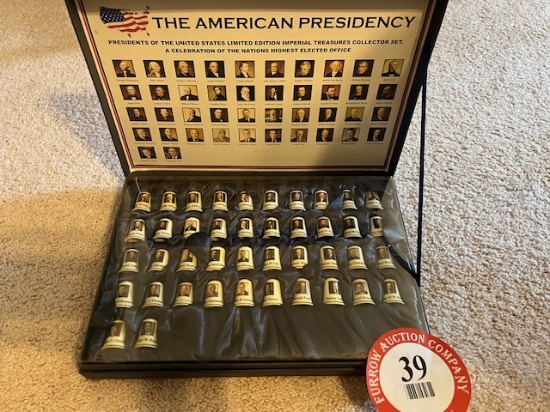 American Presidency from George Washington to George W. Bush Thimble Set