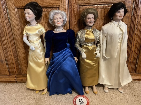 Large Assortment of Porcelain First Lady Dolls