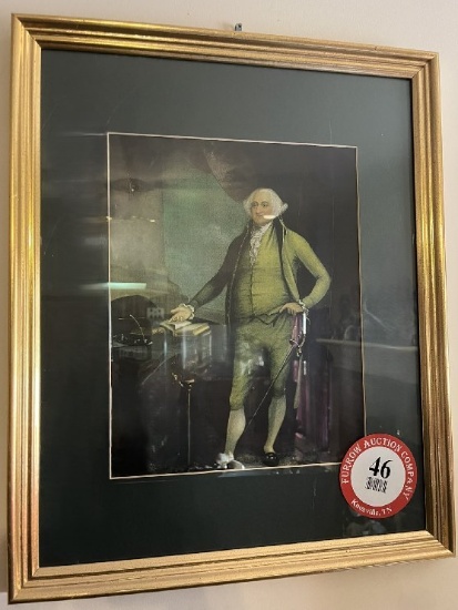 Set of 4 Framed Under Glass Presidential Prints
