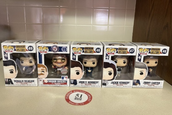 Collection of 8  "Leaders of the World" Dolls (in boxes) & (5) Funko "POP" Presidential figures