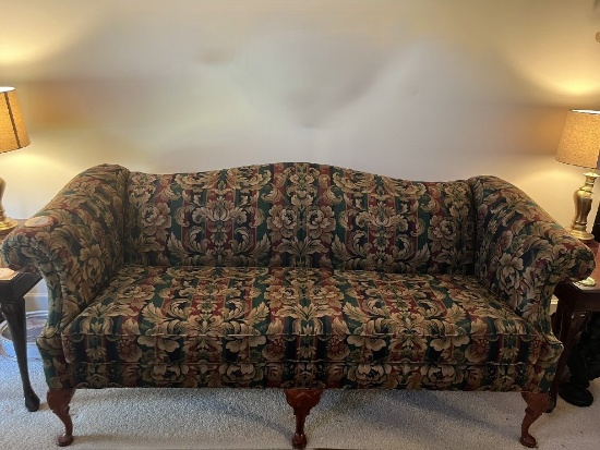 Upholstered Sofa, Floral Pattern