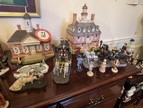 Collection of Historical Colonial Miniature Buildings (Approx. 10)
