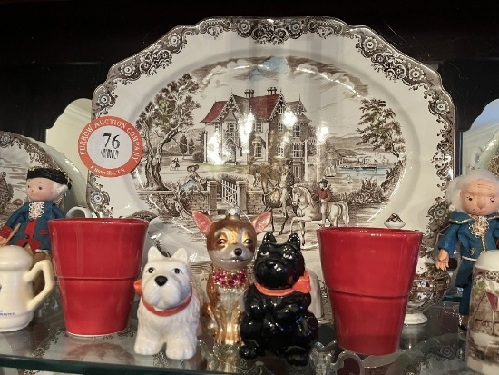 Assorted Historical Themed Heritage Hall China, Figurines, Pitchers, Bowls, Platters, Plates, etc.