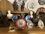 Contents of High Boy Chest: Assorted Presidential Figurines, Busts, etc.
