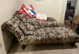 (2) Matching Floral Print Chaise Lounges