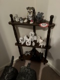 (3) Corner Shelving Units, 3 Shelves Each, plus Contents