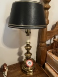Pair of Brass Table Lamps with Shades