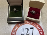 (2) 14K White Gold Ladies Rings (stones unknown)