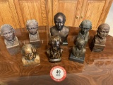 Assorted Presidential Busts plus (1) George Washington Statue