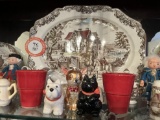 Assorted Historical Themed Heritage Hall China, Figurines, Pitchers, Bowls, Platters, Plates, etc.