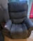 VivaLift Power Lift Recliner Chair, Dark Brown Faux Leather plus Side Table