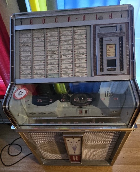 Vintage Rock-Ola Princess Juke Box, 100 Song Capacity on 7" Vinyl, Model #