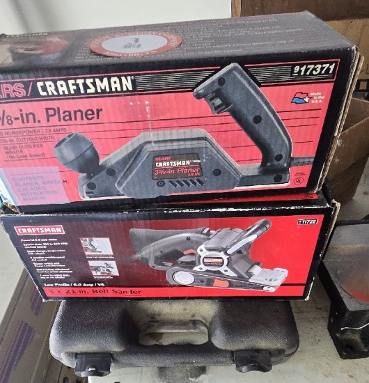 Craftsmen Power Tools - (1) Corded Variable Speed Drill, (1) Corded Belt Sa