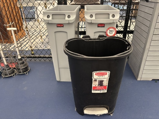 (2) Rubbermaid® Commercial Trash Cans + (1) Additional Rubbermaid® Trash Can