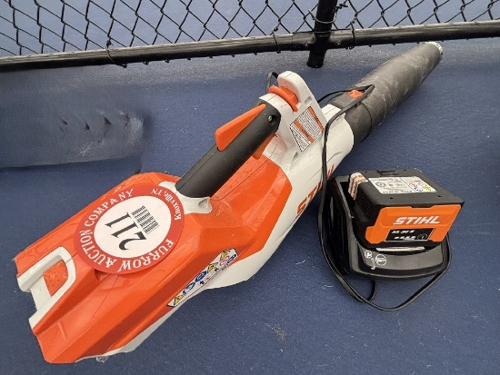 Stihl Model BGA60 Cordless Blower, Includes Charging Station and Battery