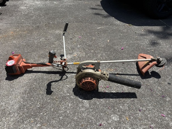 Stihl Gas Powered Leaf Blower + Stihl Weed eater with Bicycle Handlebars A