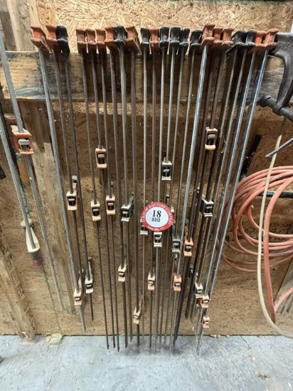 Collection of Long-Threaded-Rod Style Pipe Clamps