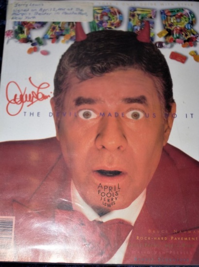 Jerry Lewis Autographed "paper" Magazine