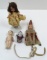 4 PCS - JESTER DECORATION & 3 DOLLS