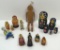 RUSSIAN DOLLS, PRIMITIVE DOLL & PORCELAIN FIGURES