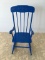 BLUE PAINTED CHILD'S ROCKER