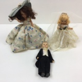 GROUP OF 3 PLASTIC DOLLS