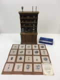 FRANKLIN MINT, CW PEWTER MINIATURES & CUPBOARD