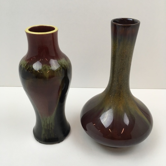 2 PCS OF CHINESE GLAZED VASES