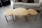 Group Of Three Light Wood Low Tables