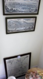 Three Prints - Maps & Cityscapes