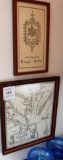 Pair Of Framed Decorative Works