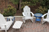 Pair Of Blue Outdoor Tables