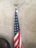 AMERICAN FLAG AND MOUNTING POLE