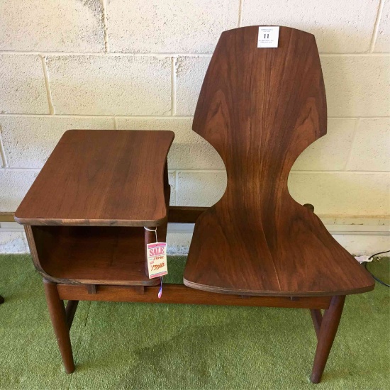 Mid-century Style Telephone Table With Seat