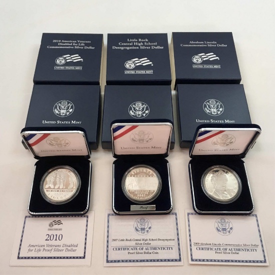 THREE U.S. MINT COMMEMORATIVE COINS