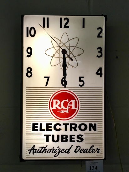 Vintage RCA Advertising Dealer Lighted Clock