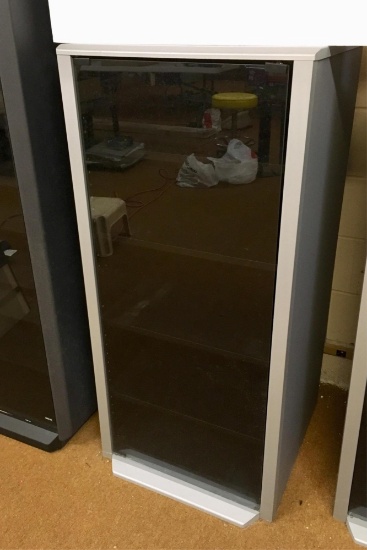 Glass Front Tower Component Cabinet