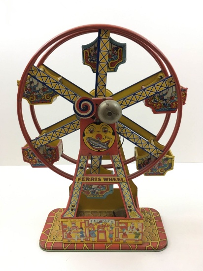 VINTAGE TIN LITHOGRAPH HERCULES FARRIS WHEEL