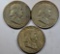 3 FRANKLIN HALF DOLLARS