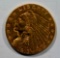 1913 $2.5 INDIAN HEAD GOLD COIN